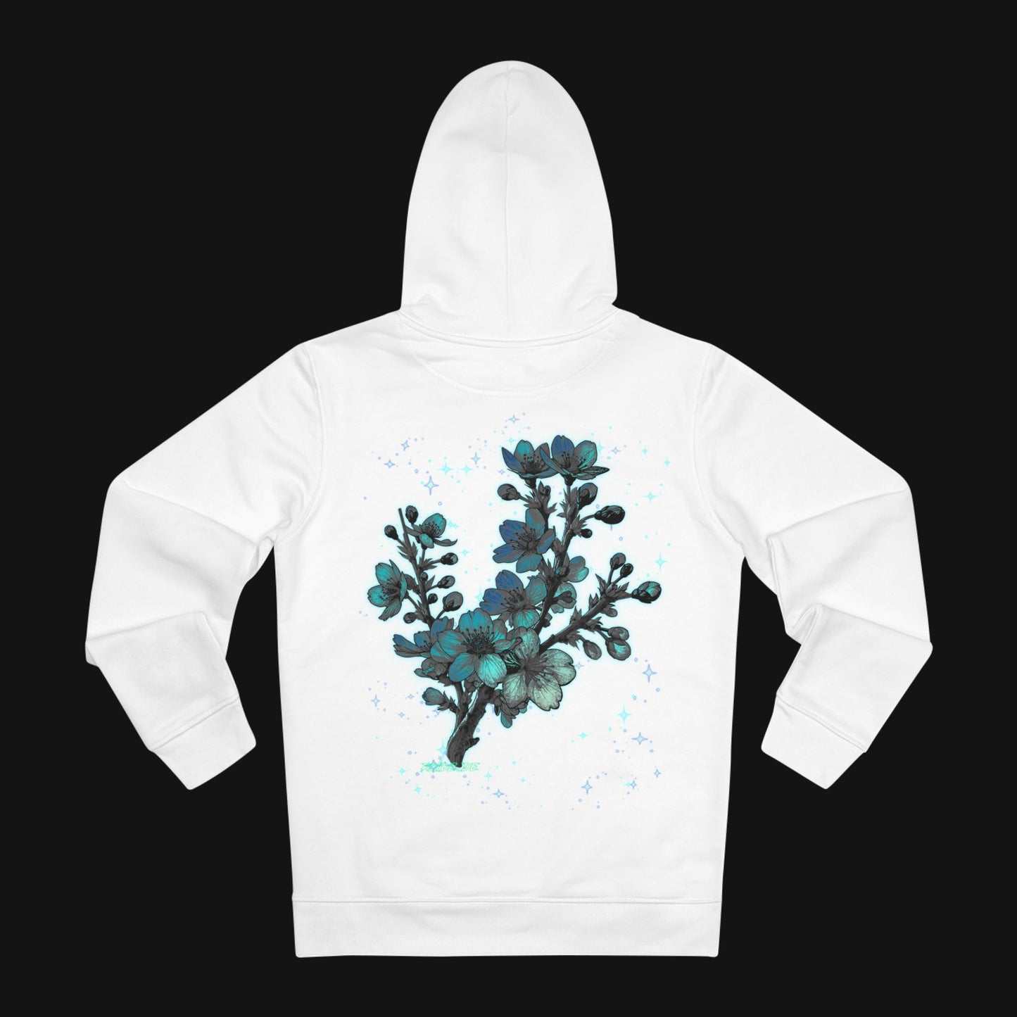 Winter-Hoodie (85% Baumwolle) - Kirsche, hinten