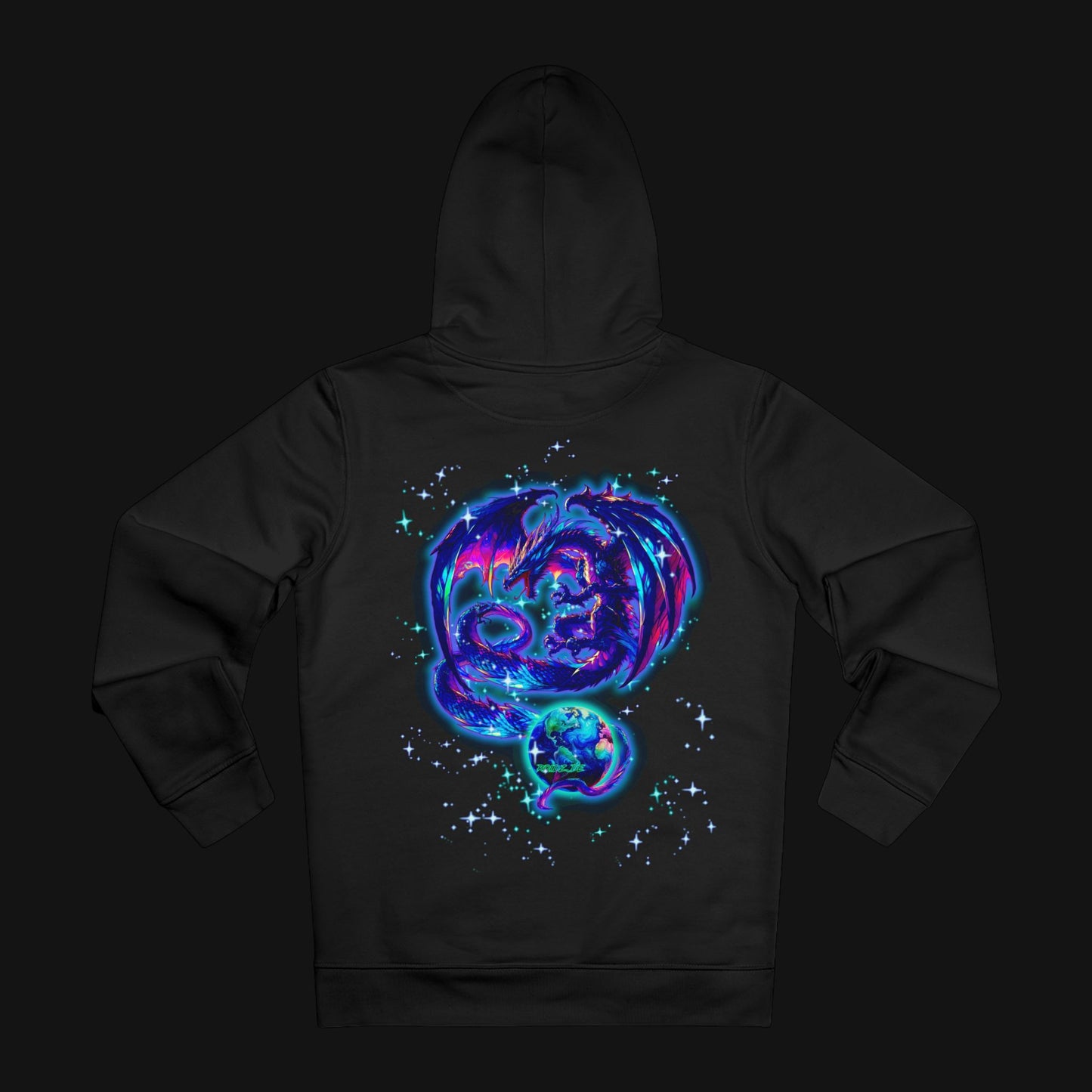 Winter-Hoodie (85% Baumwolle) - Drachen, hinten