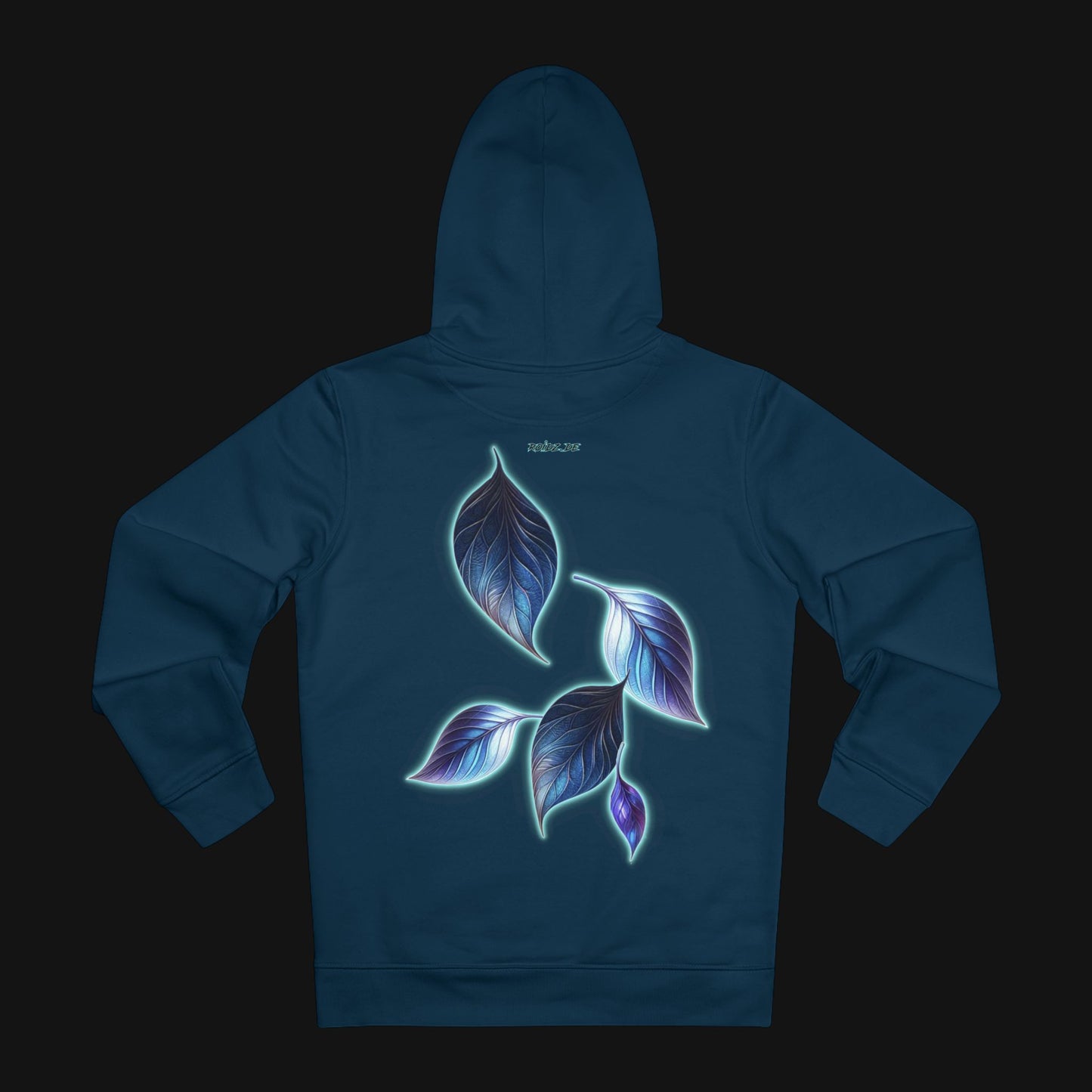 Winter-Hoodie (85% Baumwolle) - Blätter, hinten