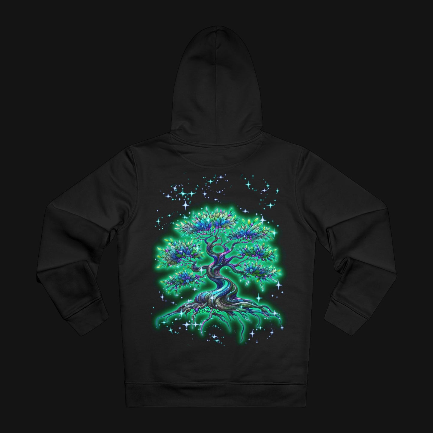 Winter-Hoodie (85% Baumwolle) - Baum, hinten