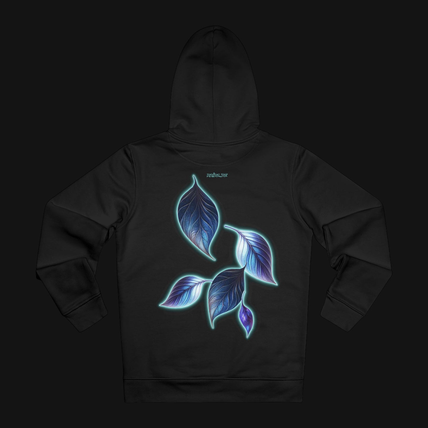 Winter-Hoodie (85% Baumwolle) - Blätter, hinten