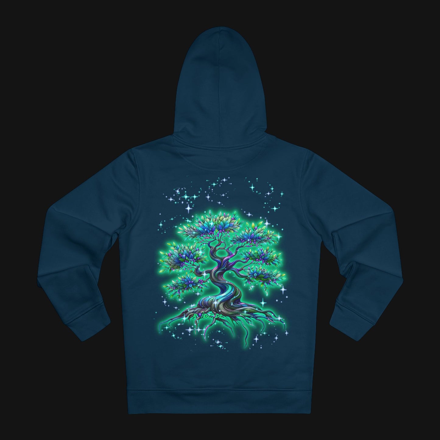 Winter-Hoodie (85% Baumwolle) - Baum, hinten