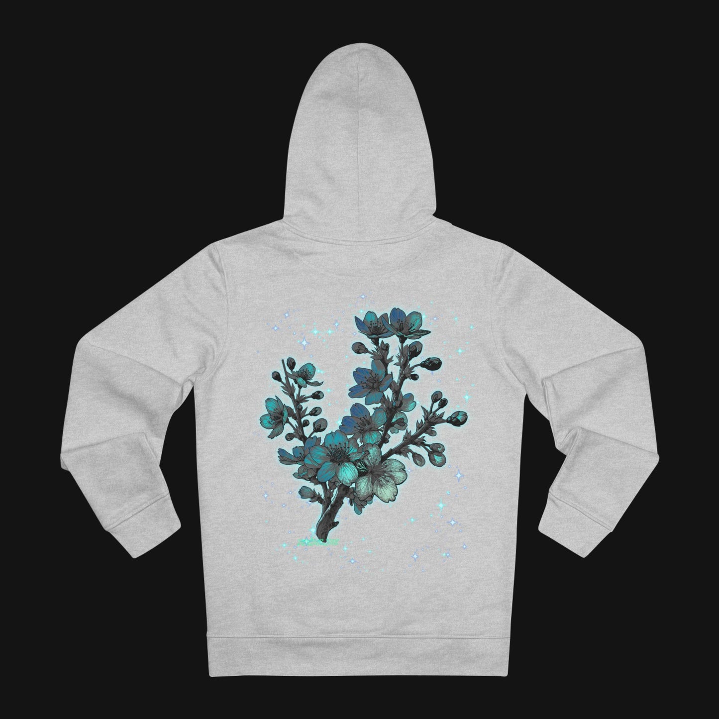 Winter-Hoodie (85% Baumwolle) - Kirsche, hinten