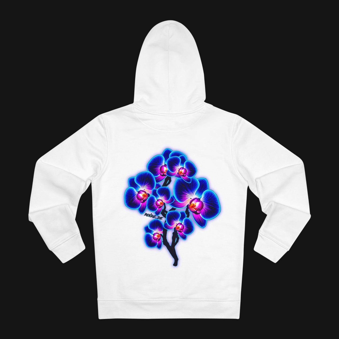 Winter-Hoodie (85% Baumwolle) - Orchidee, hinten