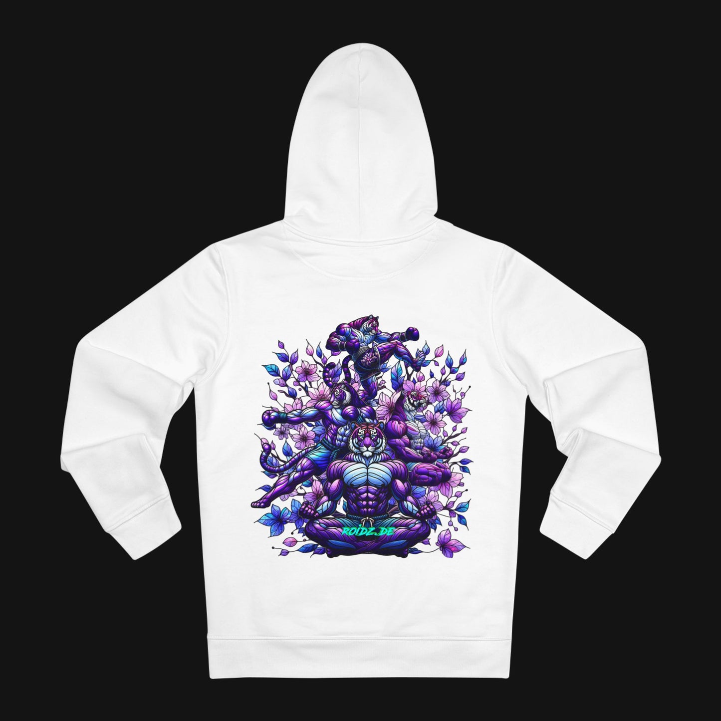 Winter-Hoodie (85% Baumwolle) - Meditieren, hinten