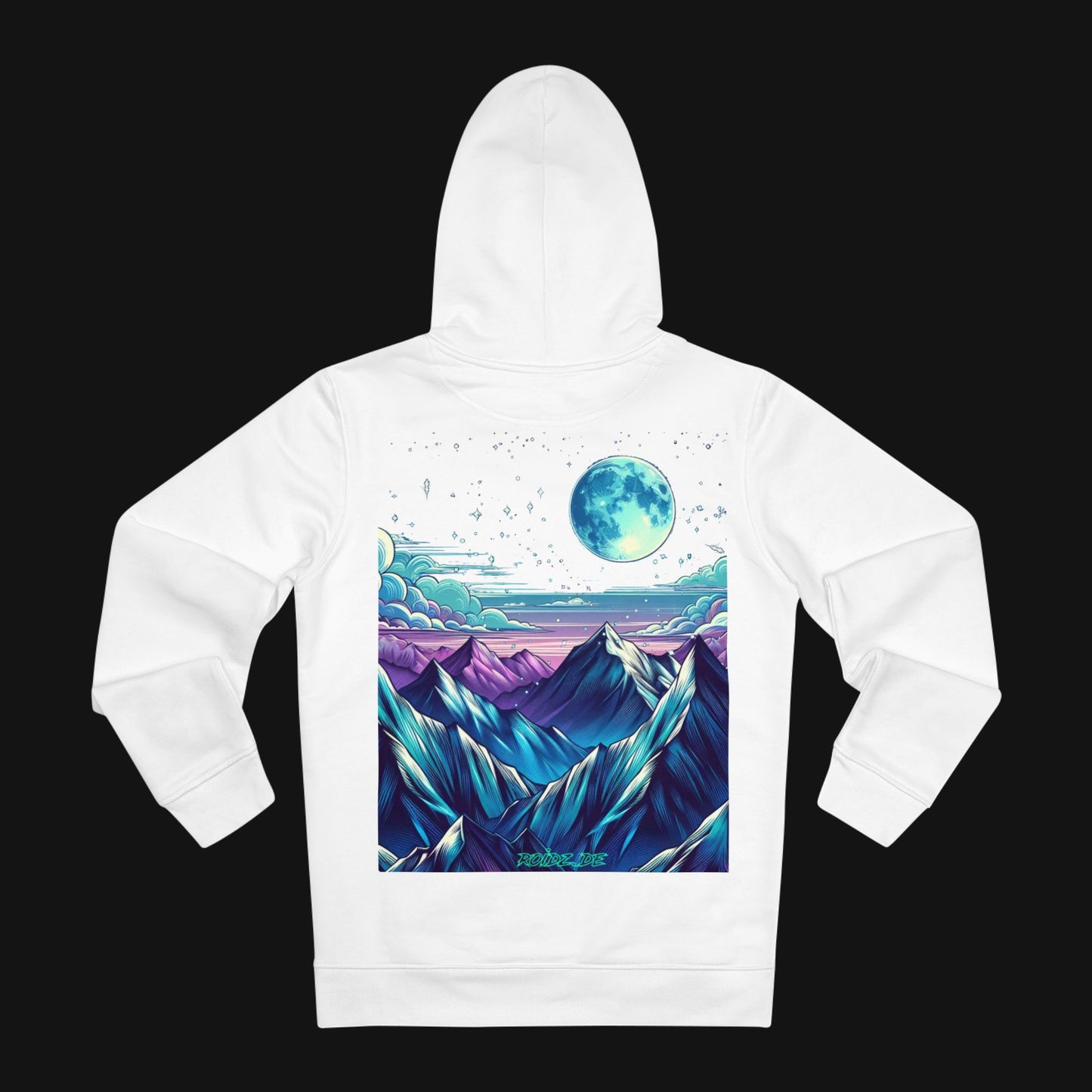 Winter-Hoodie (85% Baumwolle) - Berge, hinten