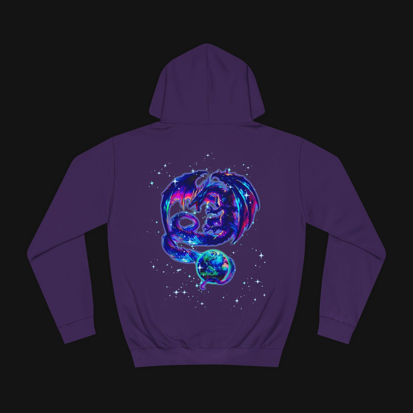 Hoodie (80% Baumwolle) - Drachen, hinten