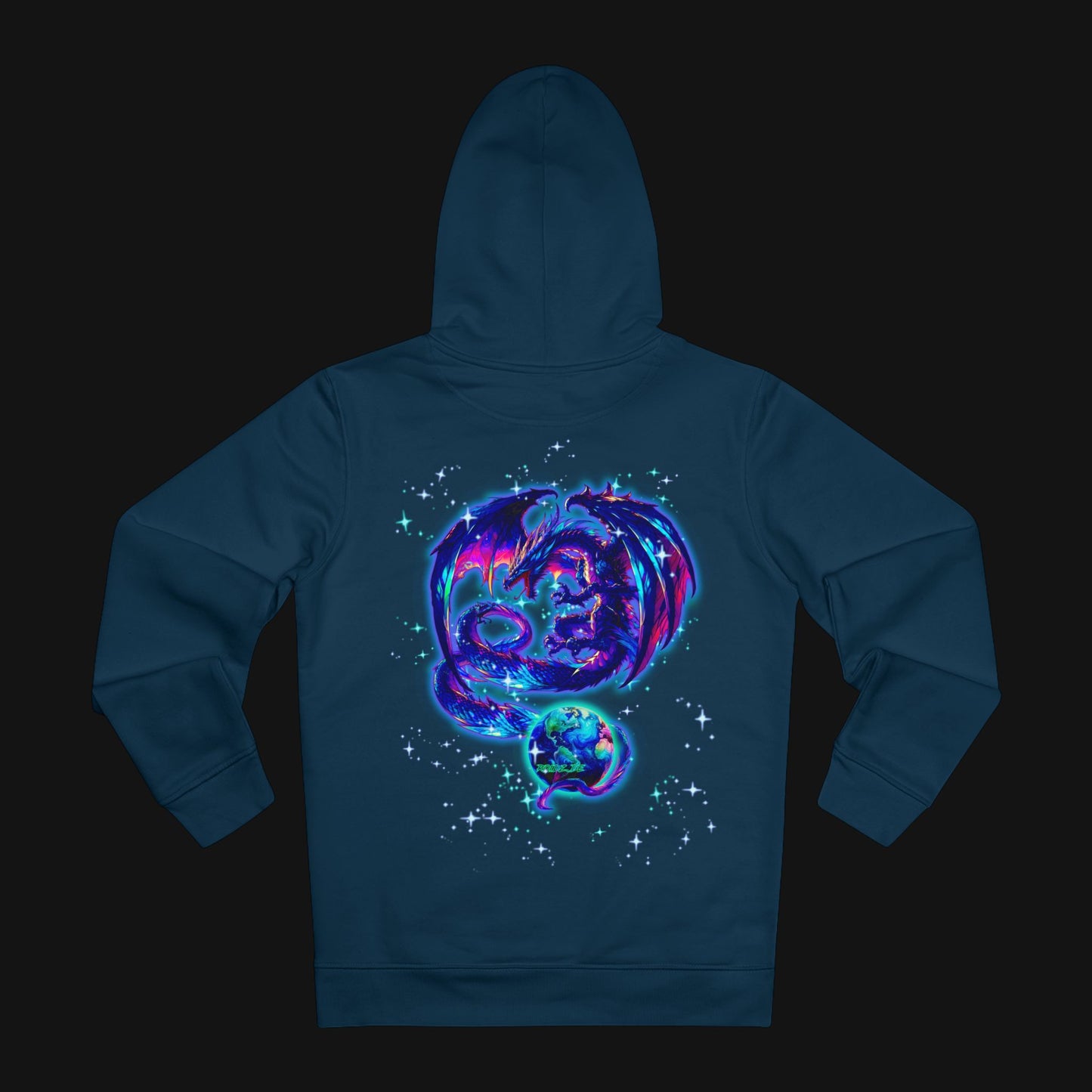 Winter-Hoodie (85% Baumwolle) - Drachen, hinten