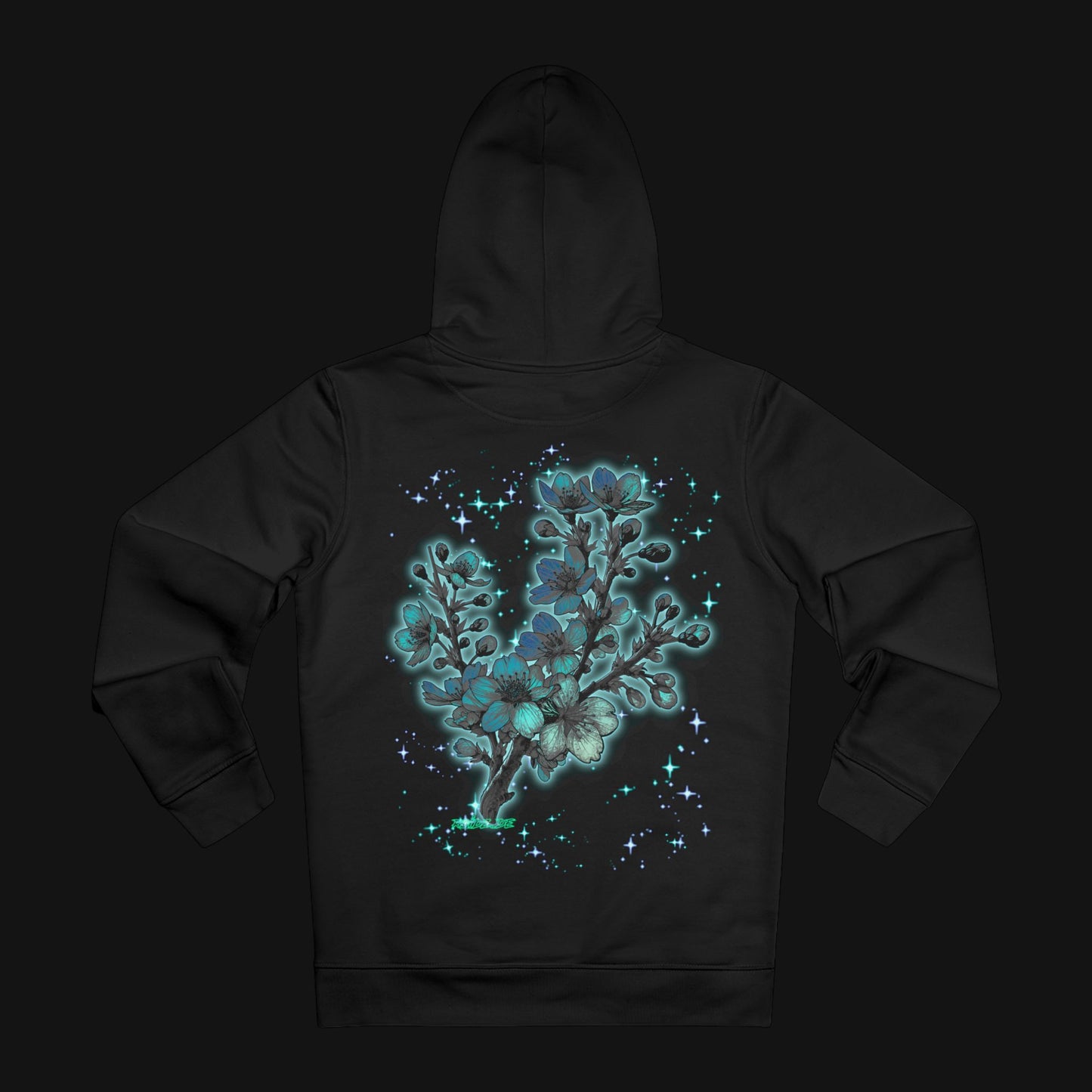 Winter-Hoodie (85% Baumwolle) - Kirsche, hinten