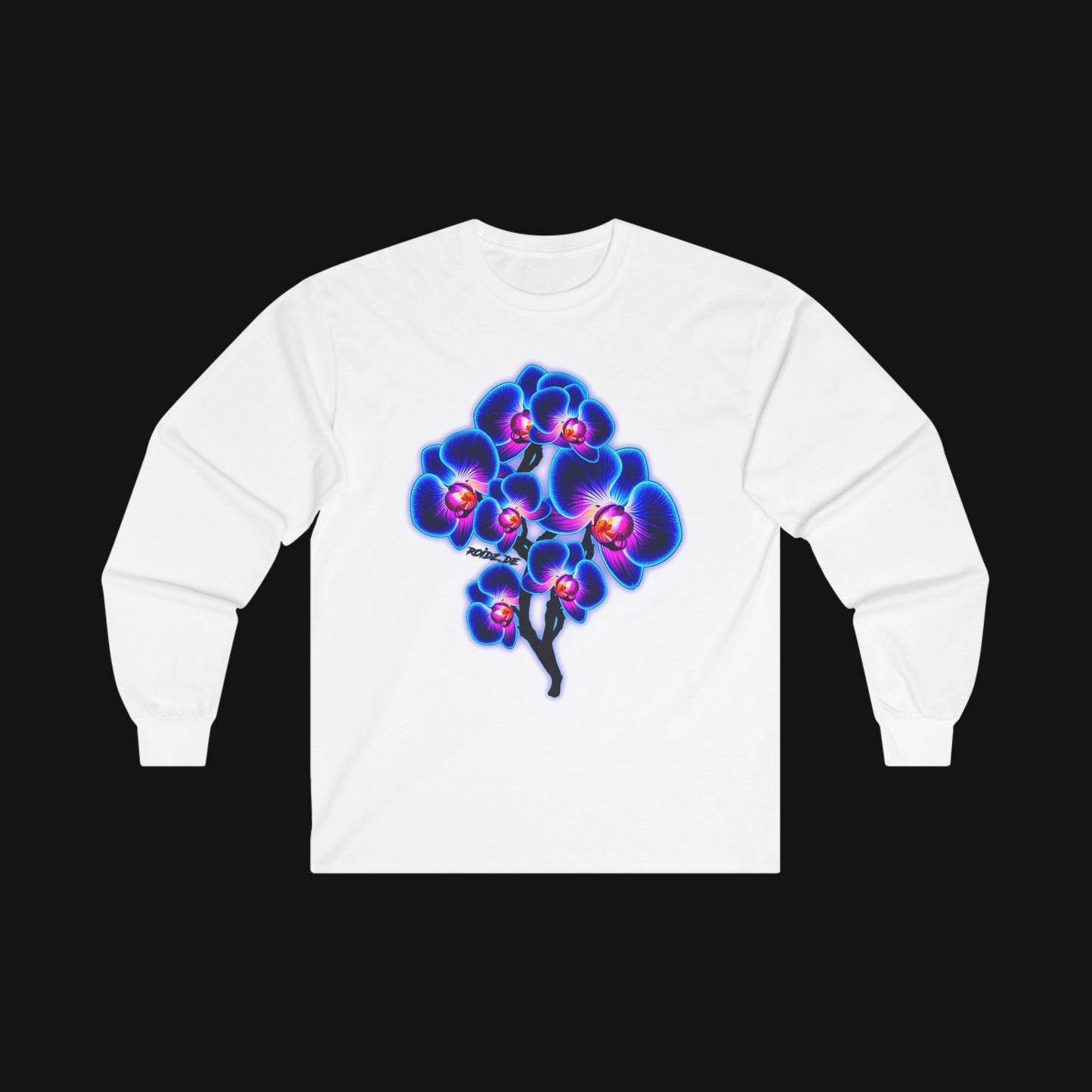 Longsleeve (100% Baumwolle) - Orchidee, vorne