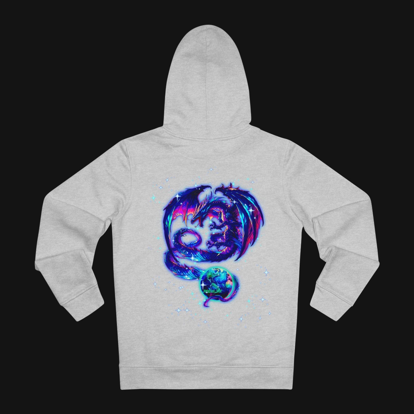 Winter-Hoodie (85% Baumwolle) - Drachen, hinten