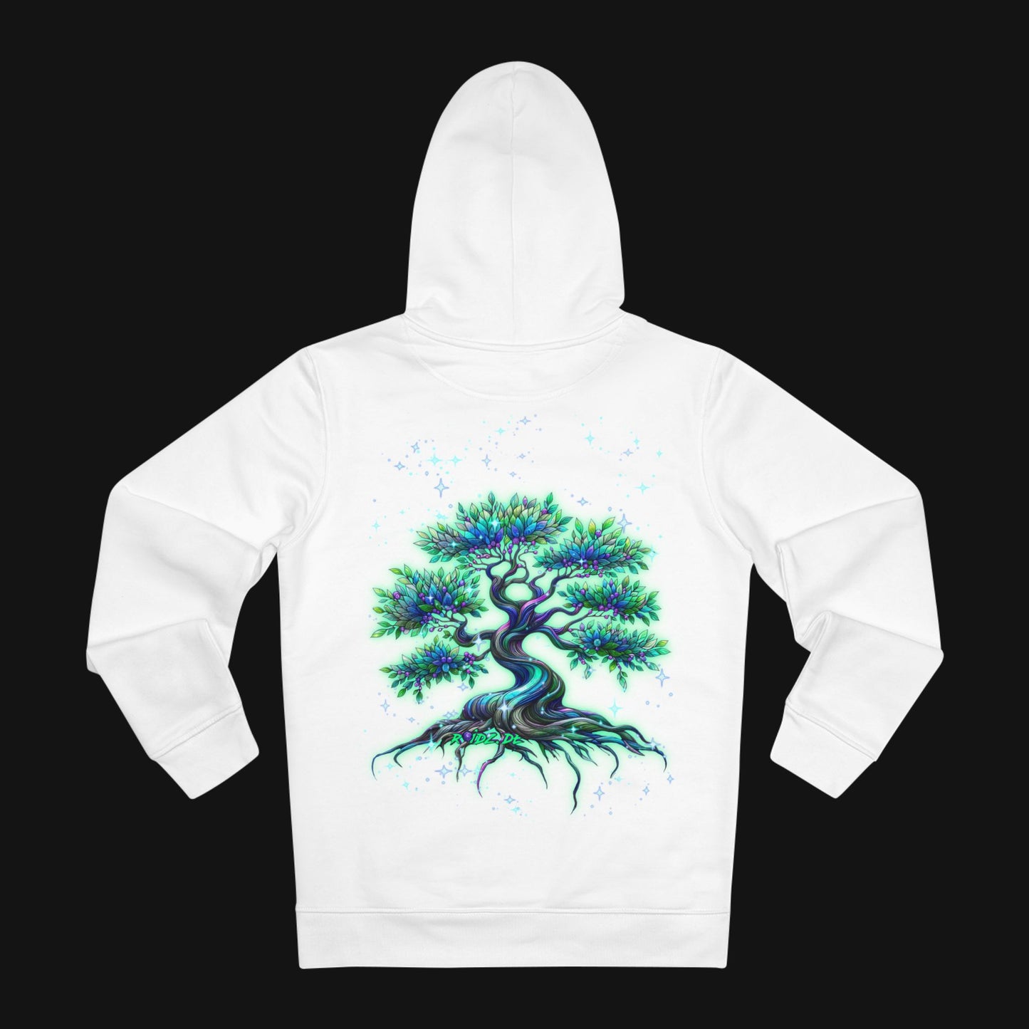 Winter-Hoodie (85% Baumwolle) - Baum, hinten