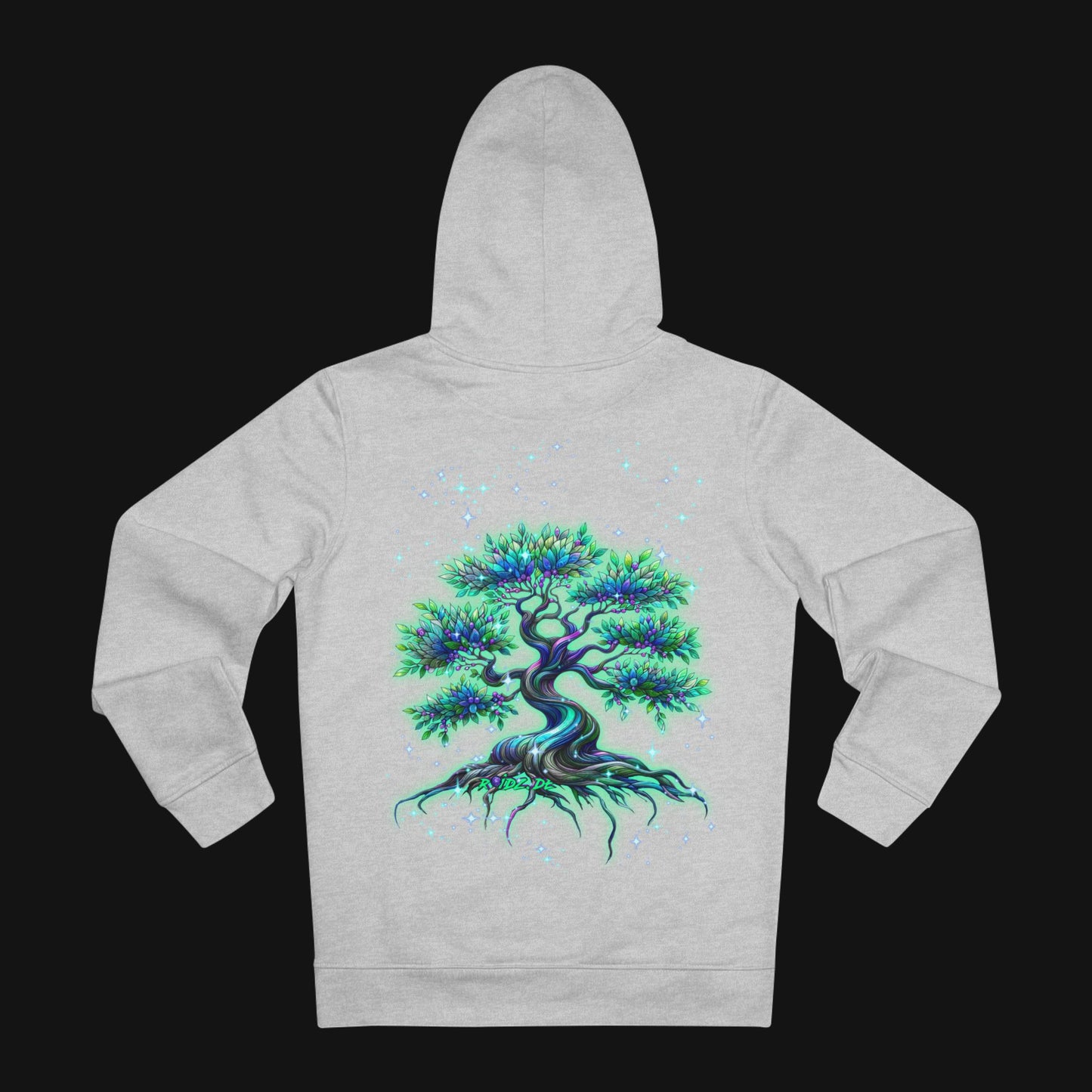 Winter-Hoodie (85% Baumwolle) - Baum, hinten