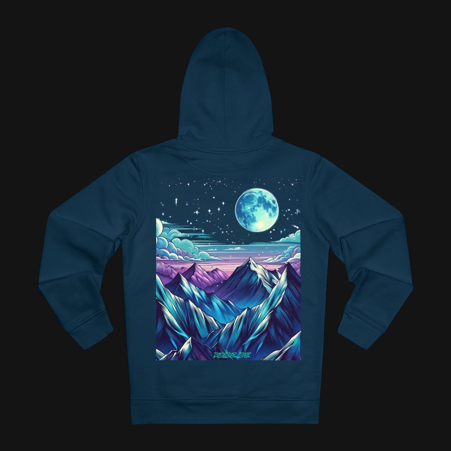 Winter-Hoodie (85% Baumwolle) - Berge, hinten