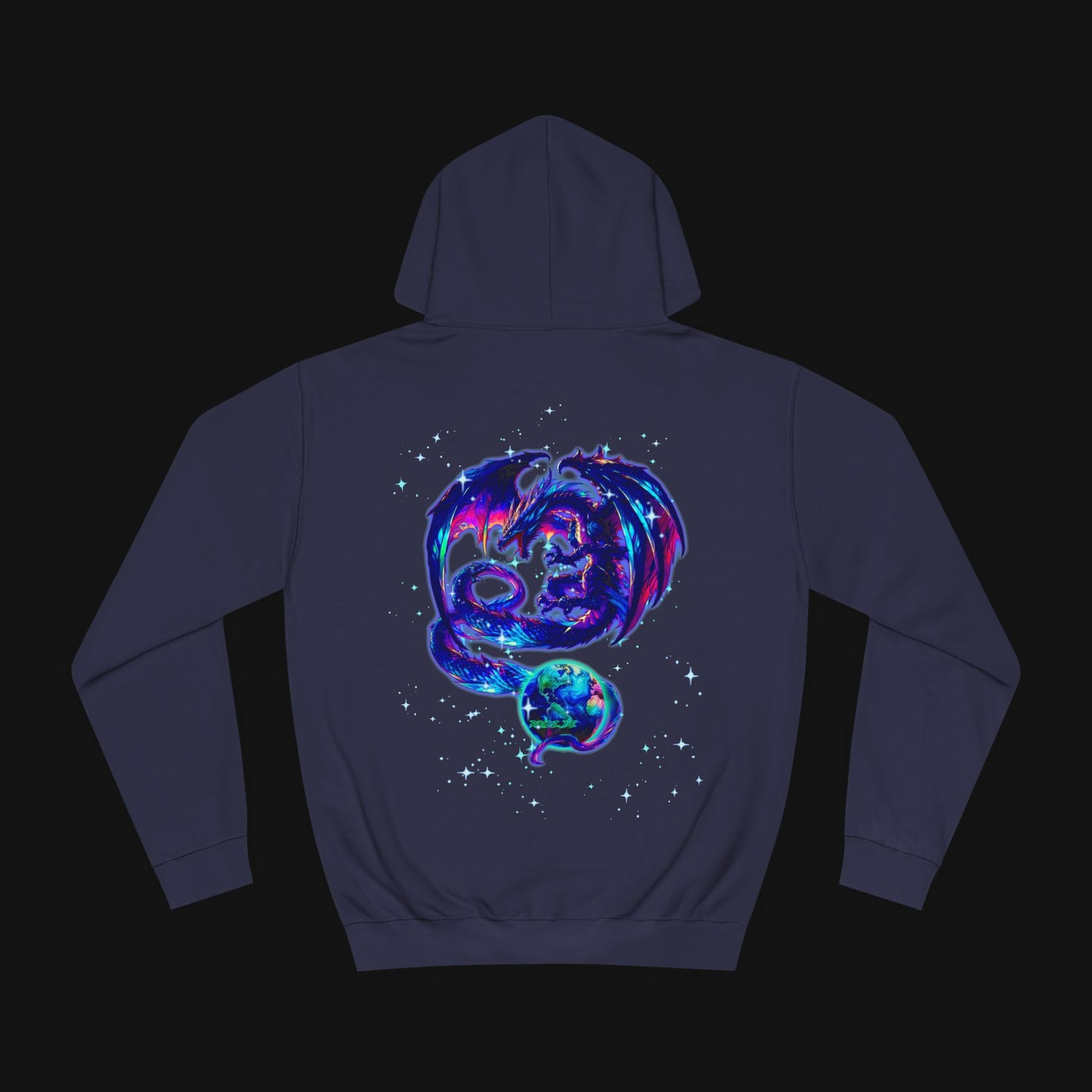 Hoodie (80% Baumwolle) - Drachen, hinten
