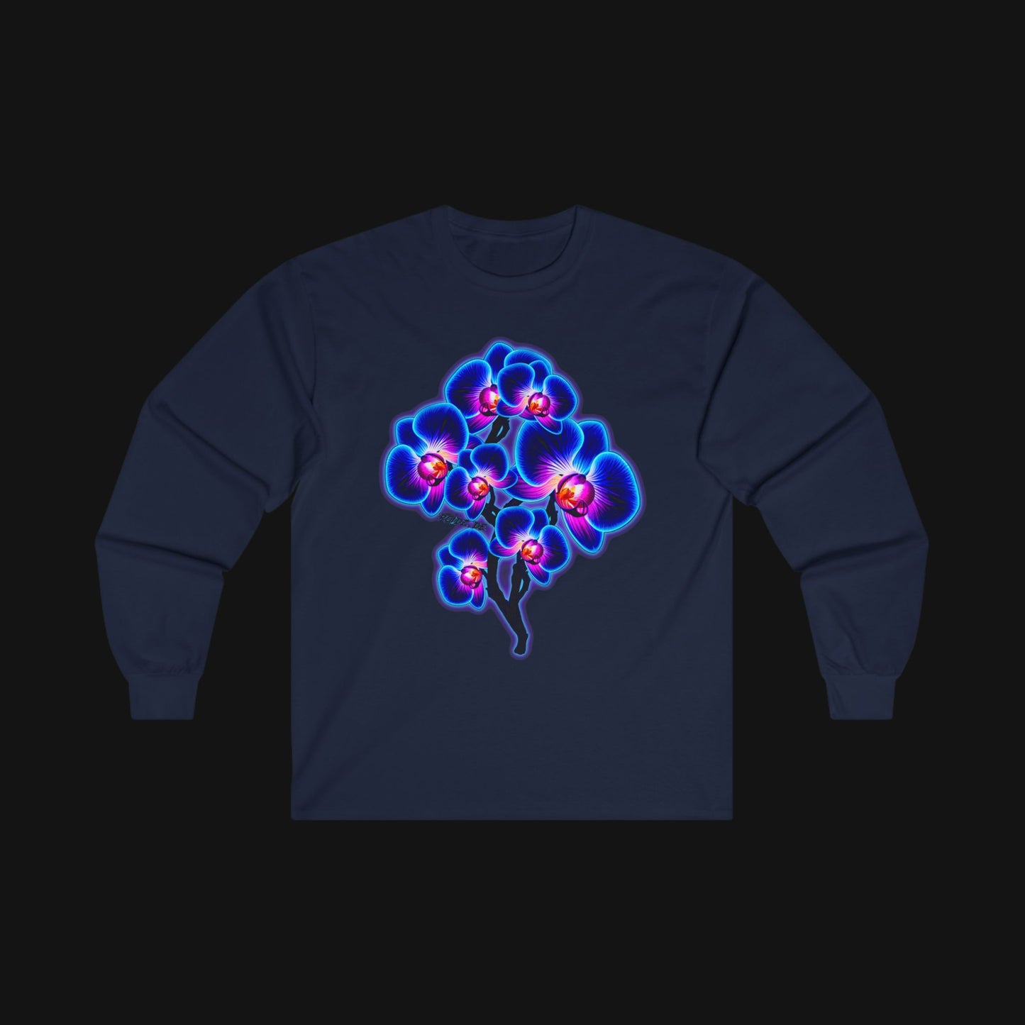 Longsleeve (100% Baumwolle) - Orchidee, vorne