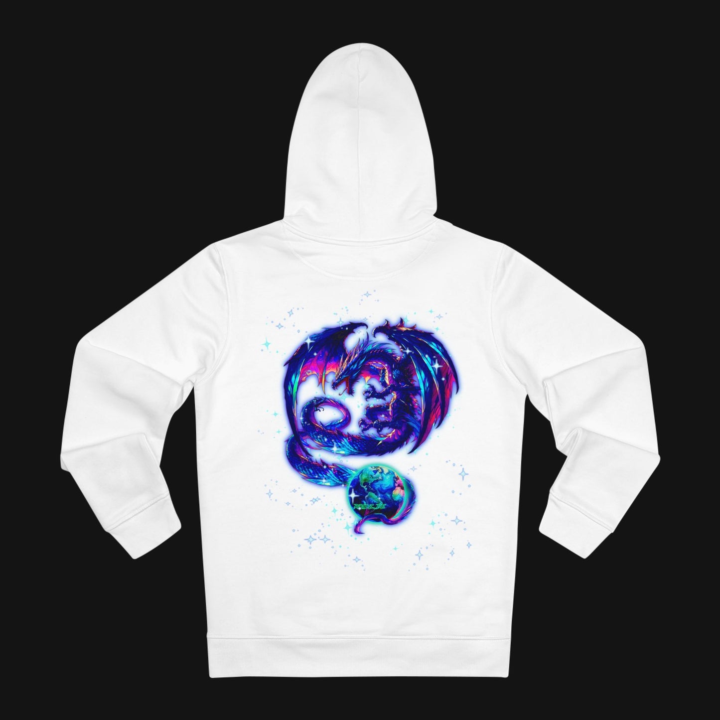 Winter-Hoodie (85% Baumwolle) - Drachen, hinten