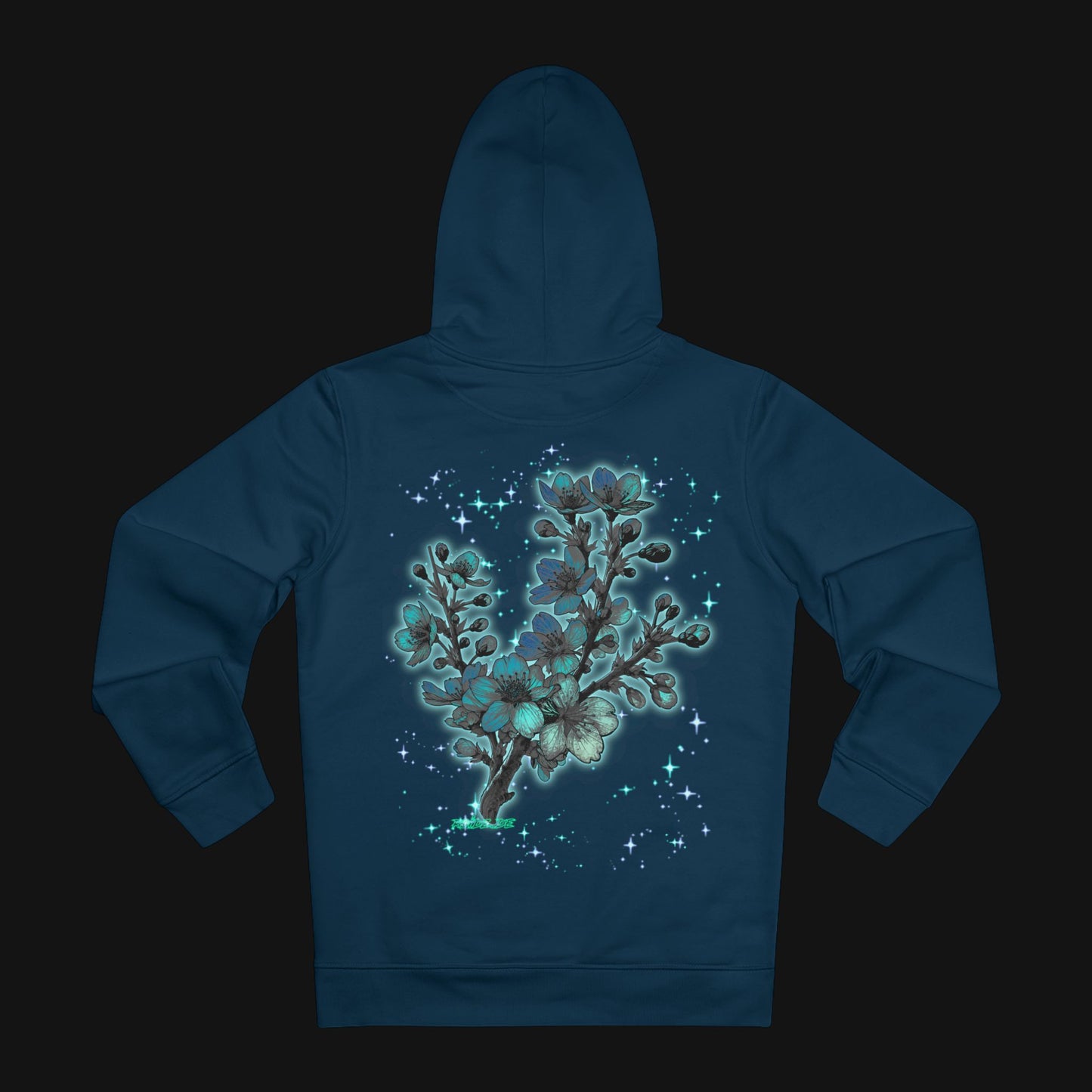 Winter-Hoodie (85% Baumwolle) - Kirsche, hinten