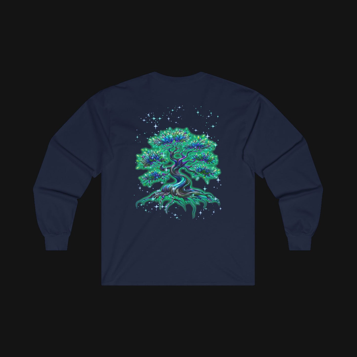 Longsleeve (100% Baumwolle) - Baum, hinten