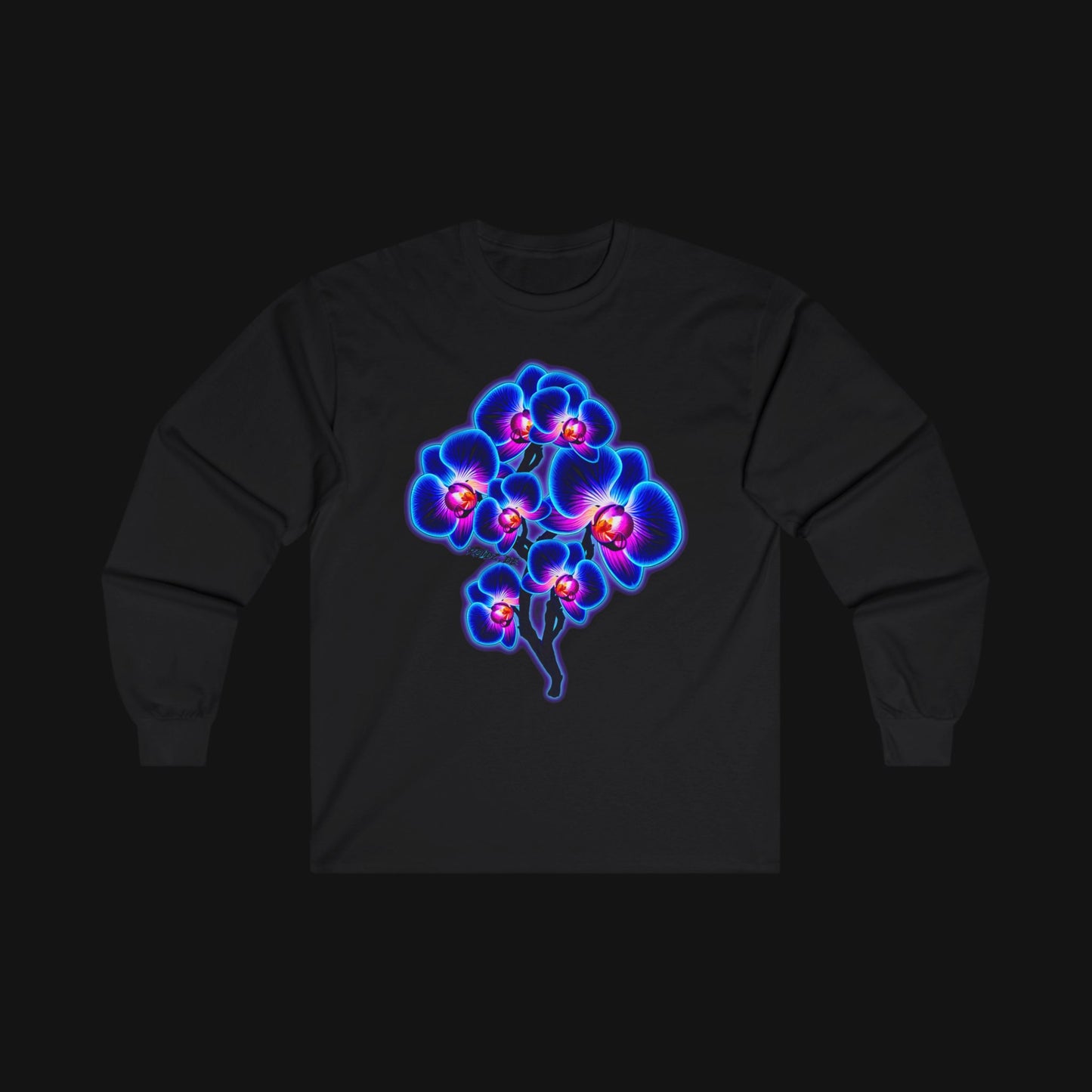 Longsleeve (100% Baumwolle) - Orchidee, vorne