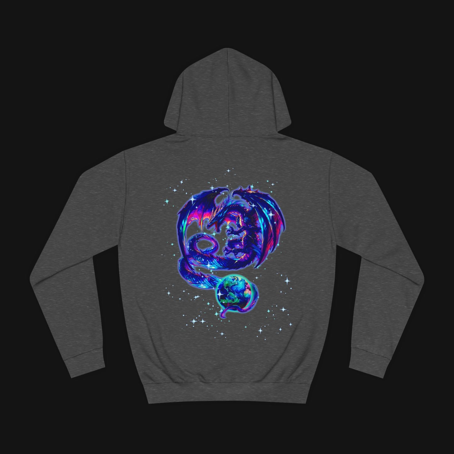 Hoodie (80% Baumwolle) - Drachen, hinten