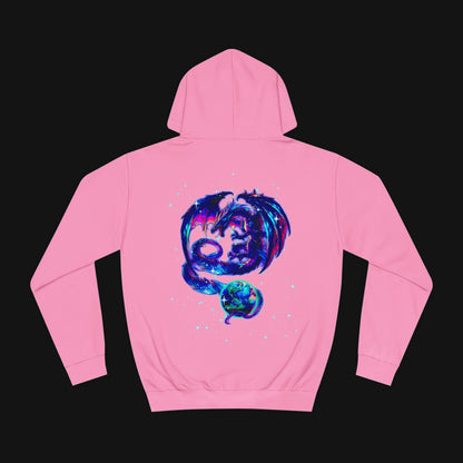 Hoodie (80% Baumwolle) - Drachen, hinten