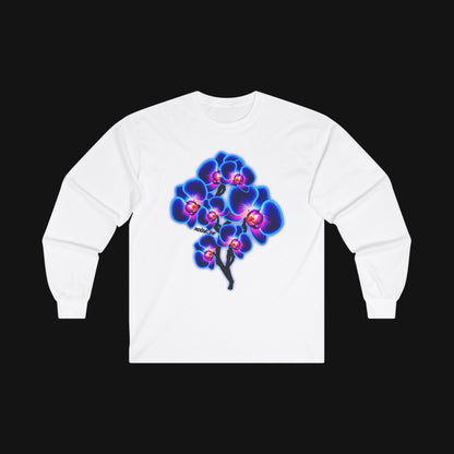 Longsleeve (100% Baumwolle) - Orchidee, vorne