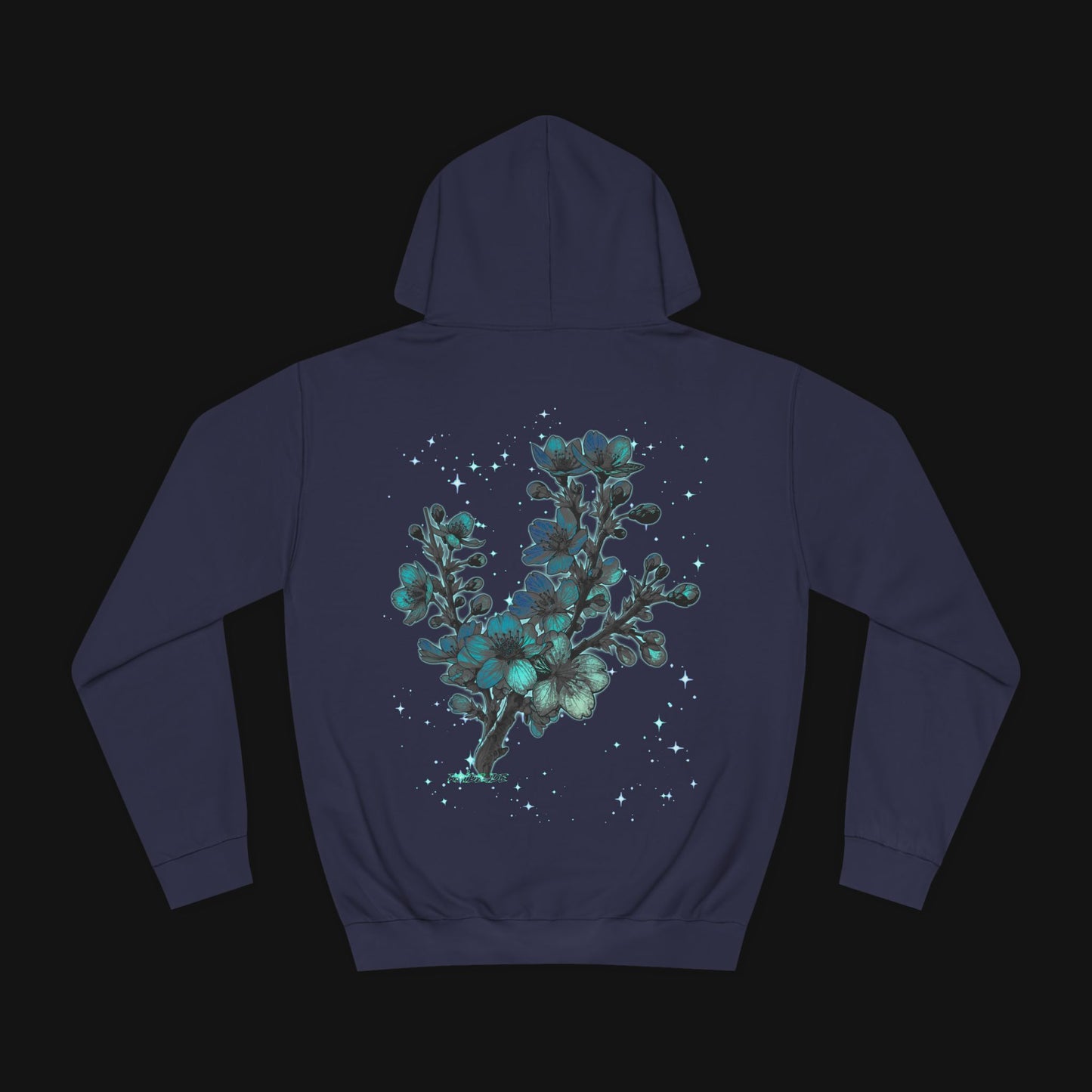 Hoodie (80% Baumwolle) - Kirsche, hinten