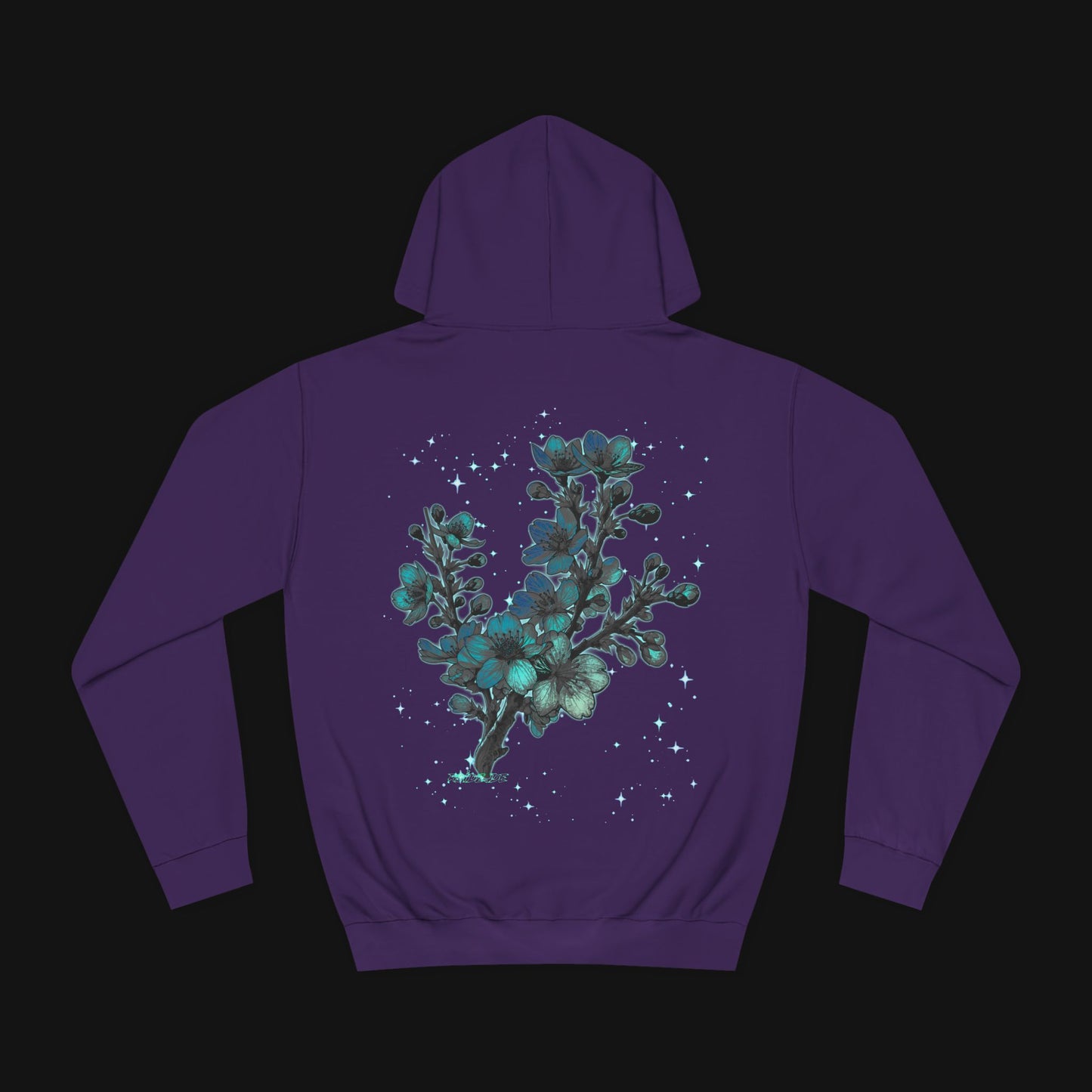 Hoodie (80% Baumwolle) - Kirsche, hinten