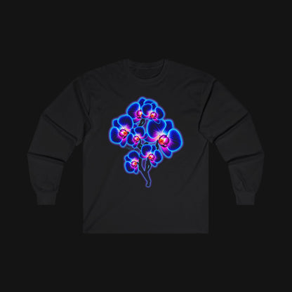 Longsleeve (100% Baumwolle) - Orchidee, vorne